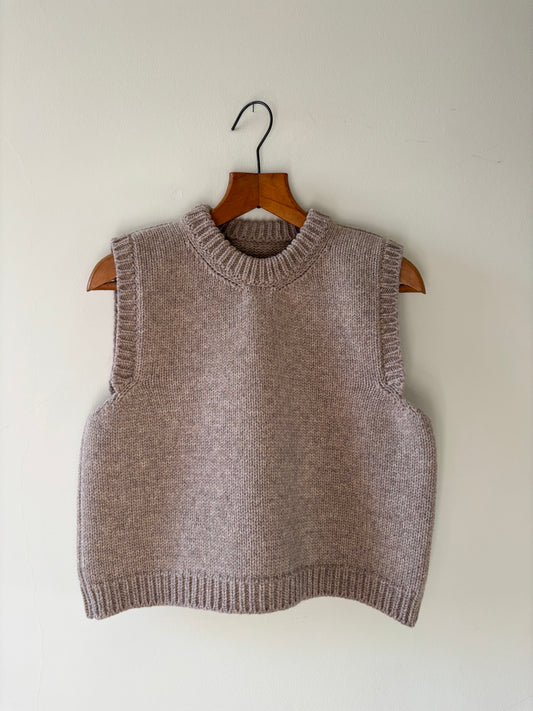 WOOL CREW NECK VEST