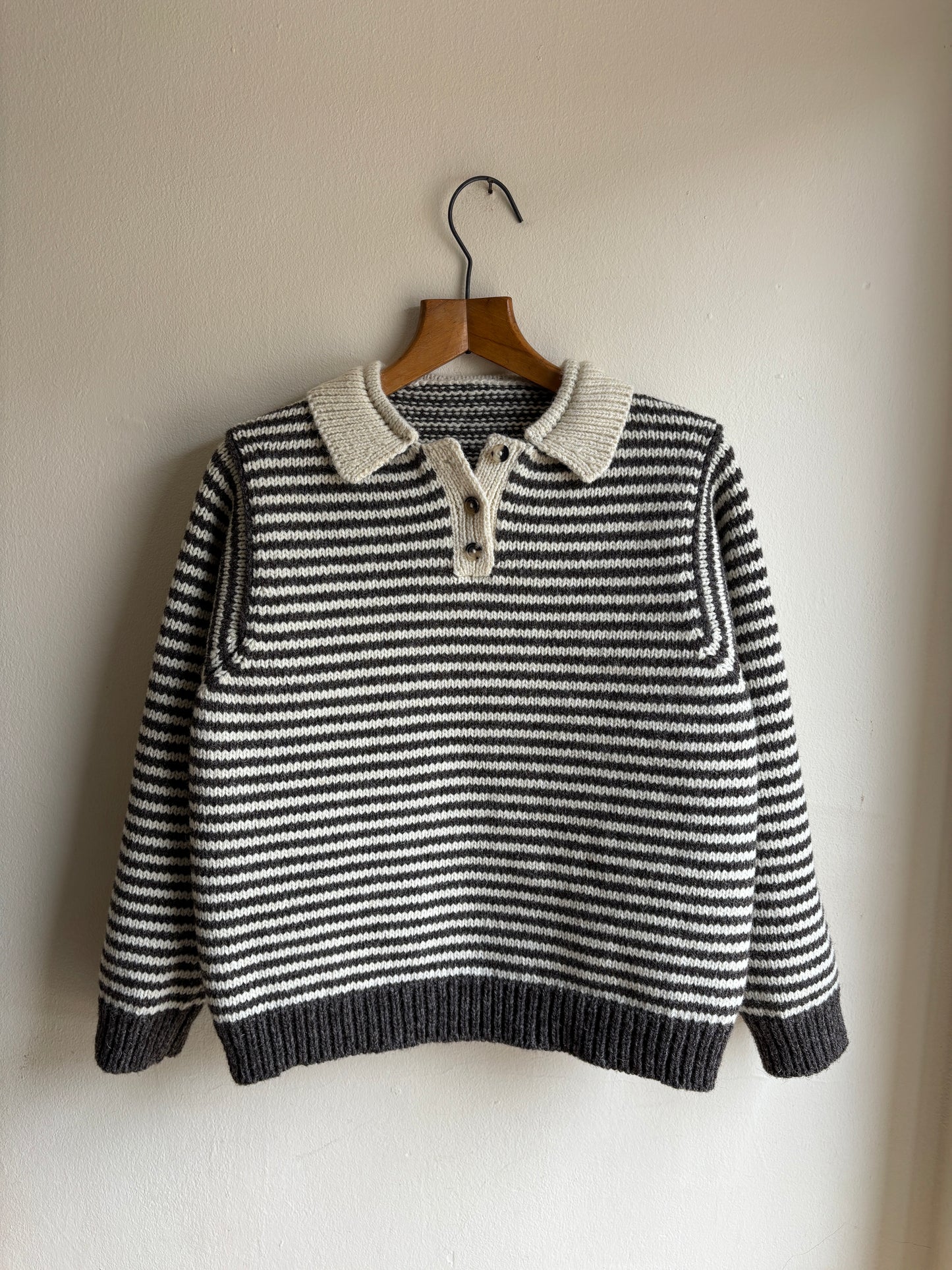 UNDYED BRITISH WOOL STRIPED JUMPER HUMBUG